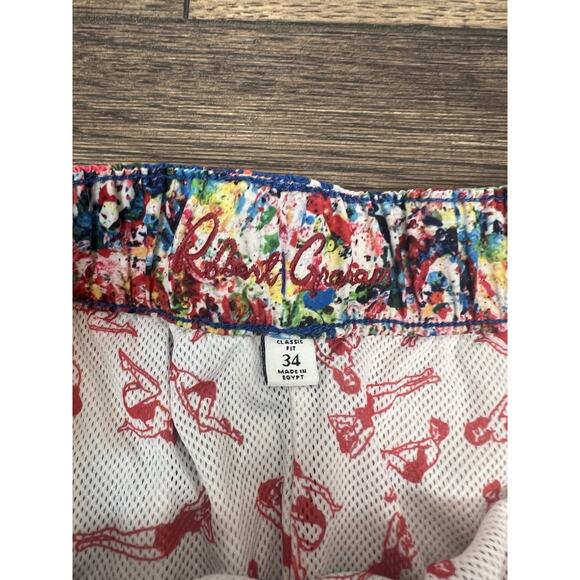 Robert Graham Men's Sz 34 Poolside Drinks Swim Trunks Shorts Drawstring Lined - Picture 4 of 8